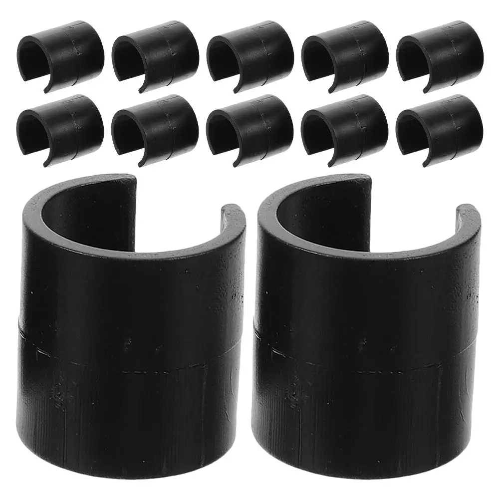 20 Pcs Football Training Pole Clips Soccer Goal Accessories Garden Holder Banner Flagpole Plastic Outdoor Stand Part Hose Clamp