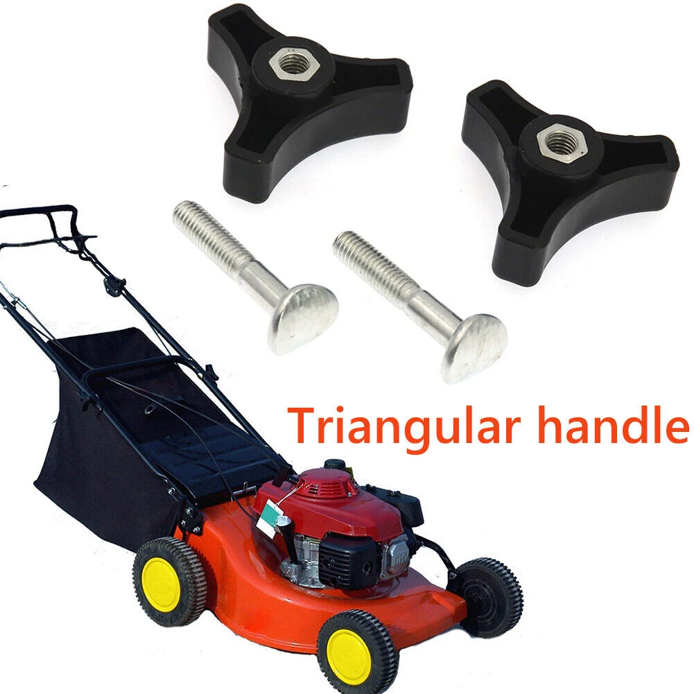 Plastic Triangle Nut Screw Handle Knob Nut Screw Bolt For Lawn Mower Machine Replacement Parts