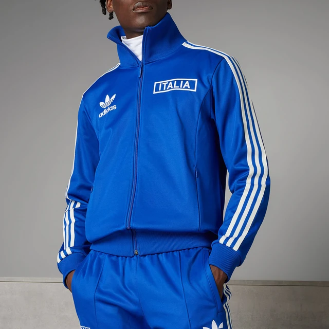 Veste officielle authentique de maillot de football de l'équipe italienne à trois rayures pour hommes Adidas IU2122 1