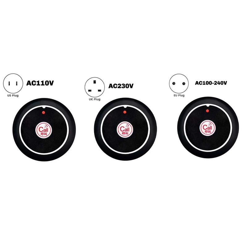Cafe Waiter Service Buzzer 2 Watch Waiter Pager 15 Restaurant Table Call Button Transmitter Wireless Calling System US Plug