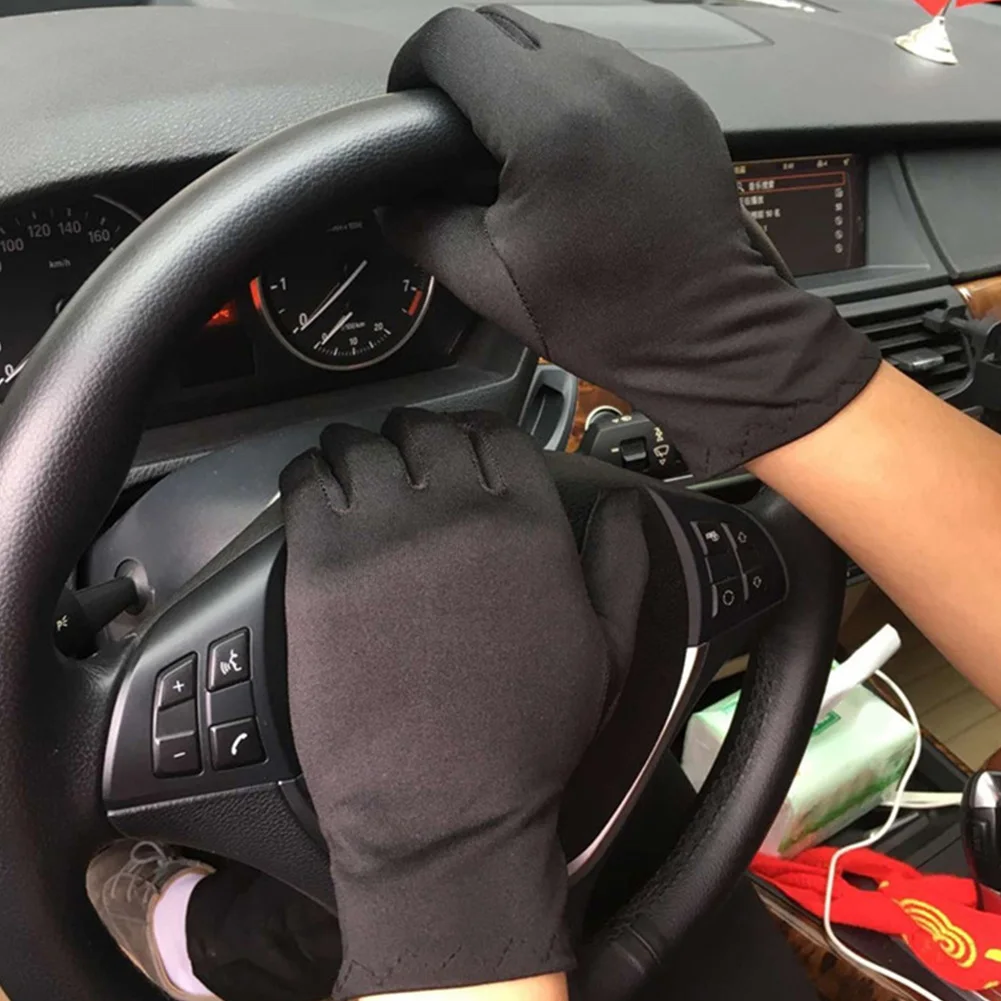 Spandex Gloves Summer Sunscreen Women Men Thin Mittens Sun Protection Stretch Dressy Dance