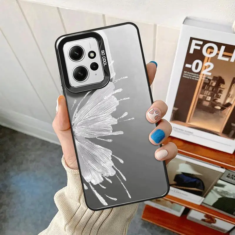 Bellissima custodia per telefono con motivo a farfalla per Xiaomi Redmi A1 A2 Plus A3x 12 13 12C 13C 5G Poco C50 C51 C61 X3 NFC TPU Soft Shell_voghion.com