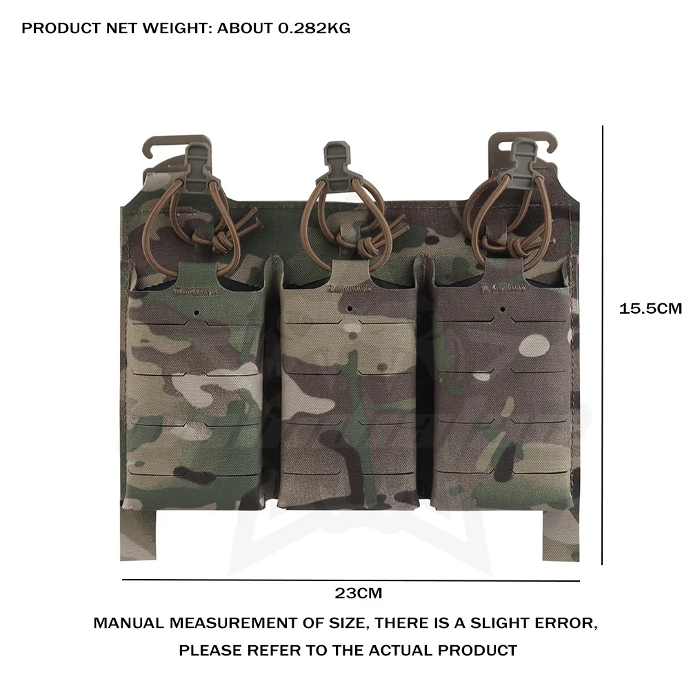 OPHIDIAN V5 PC Triple Magazine Panel Triple 5.56 Magazine Pouch Front Panel Laser Cut Hunting Gear 4