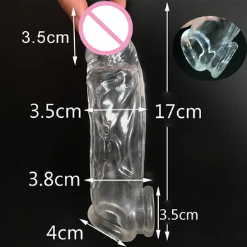 Highly Elastic Crystal Condom Reusable Penis Extender Sleeve Delay Ejaculation Penis Enlargement Intimate Goods Sex Toys For Men 5
