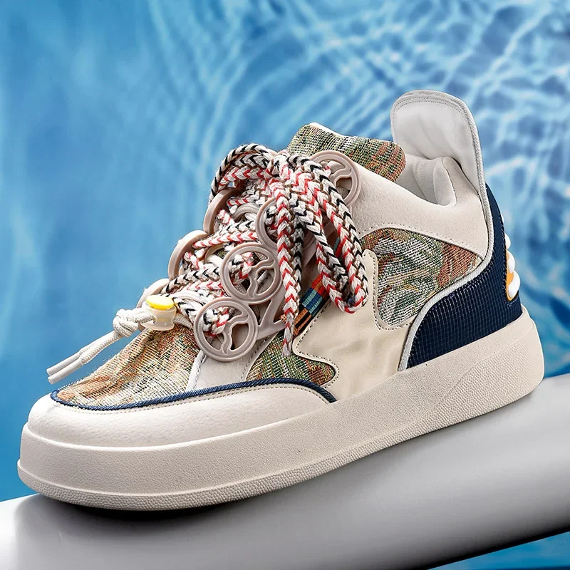 

Кроссовки мужские в стиле ретро, удобные уличные Нескользящие ботильоны, повседневная обувь в стиле Харадзюку, осень 2024