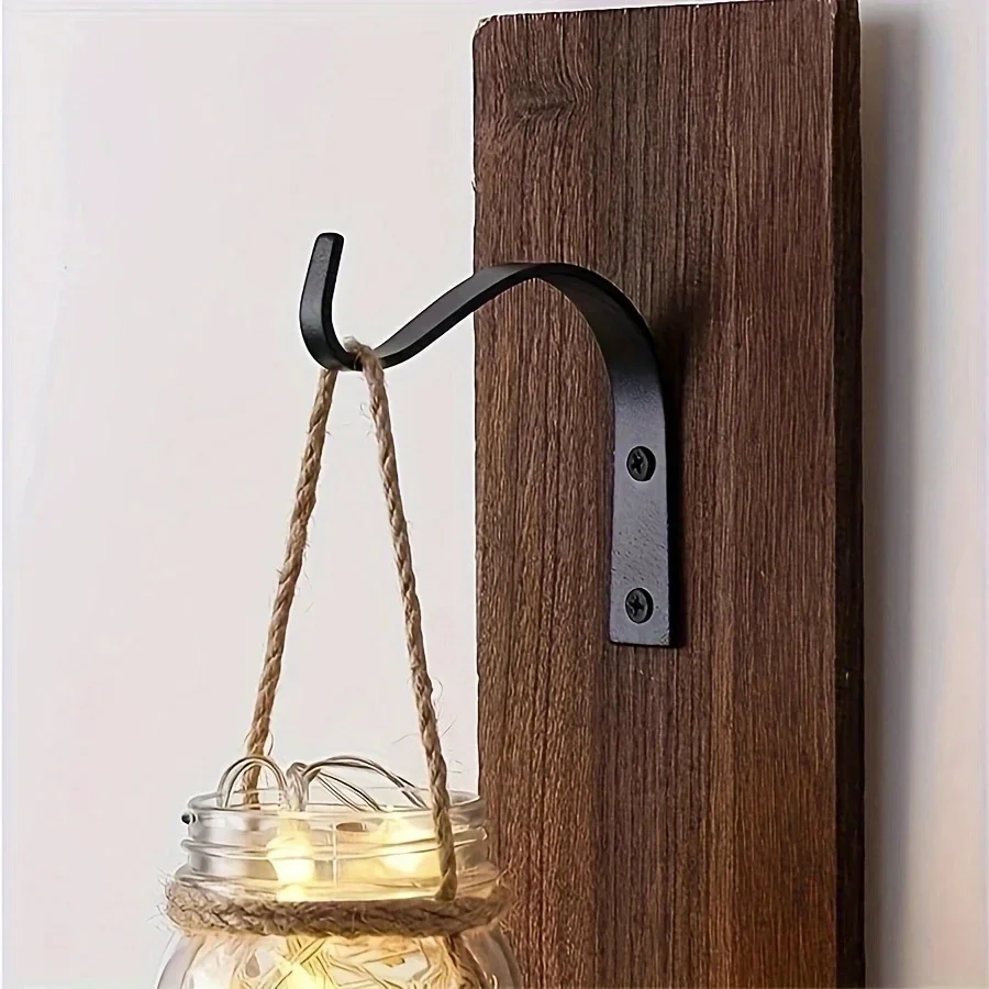 Wrought Iron Hooks Metal J-shaped for Home Improvement Painting Flower Baskets Clothes Accessories