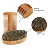 Men's Shaving Brush Set Boar Bristle Portable Barber Natural Beard Brush for Facial Cleaning Styling Tool Wholesale 4