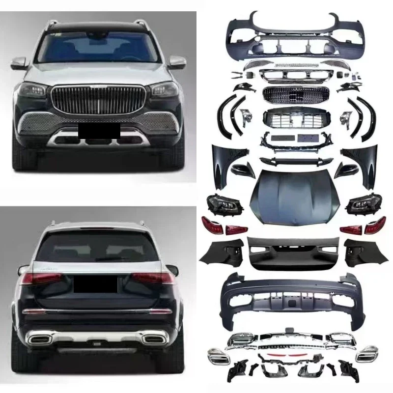 Car Body Kit for Mercedes Benz GL X164 Upgraded to GLS X167 Style Front Rear Bumper Engine Hood Headlight Taillight Fender