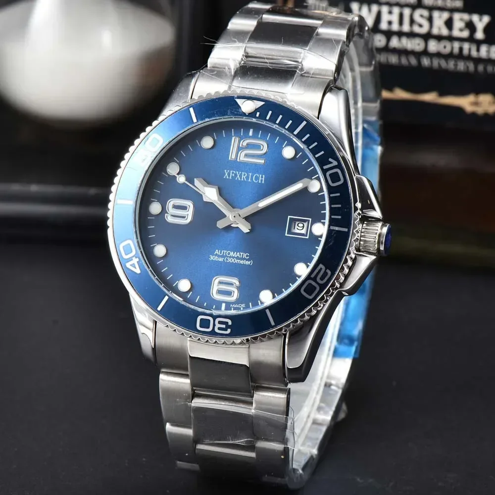 

Top Original Brand Mens Watches Luxury Multifunction Full Stainless Steel Watch Business Automatic Mechanical Sports AAA Clocks