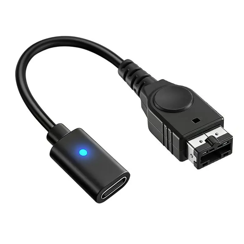 LED 표시등이 있는 GBA SP 게임보이 어드밴스용 USB 타입 C 충전 케이블, 전원 공급 와이어, 게임 콘솔 코드