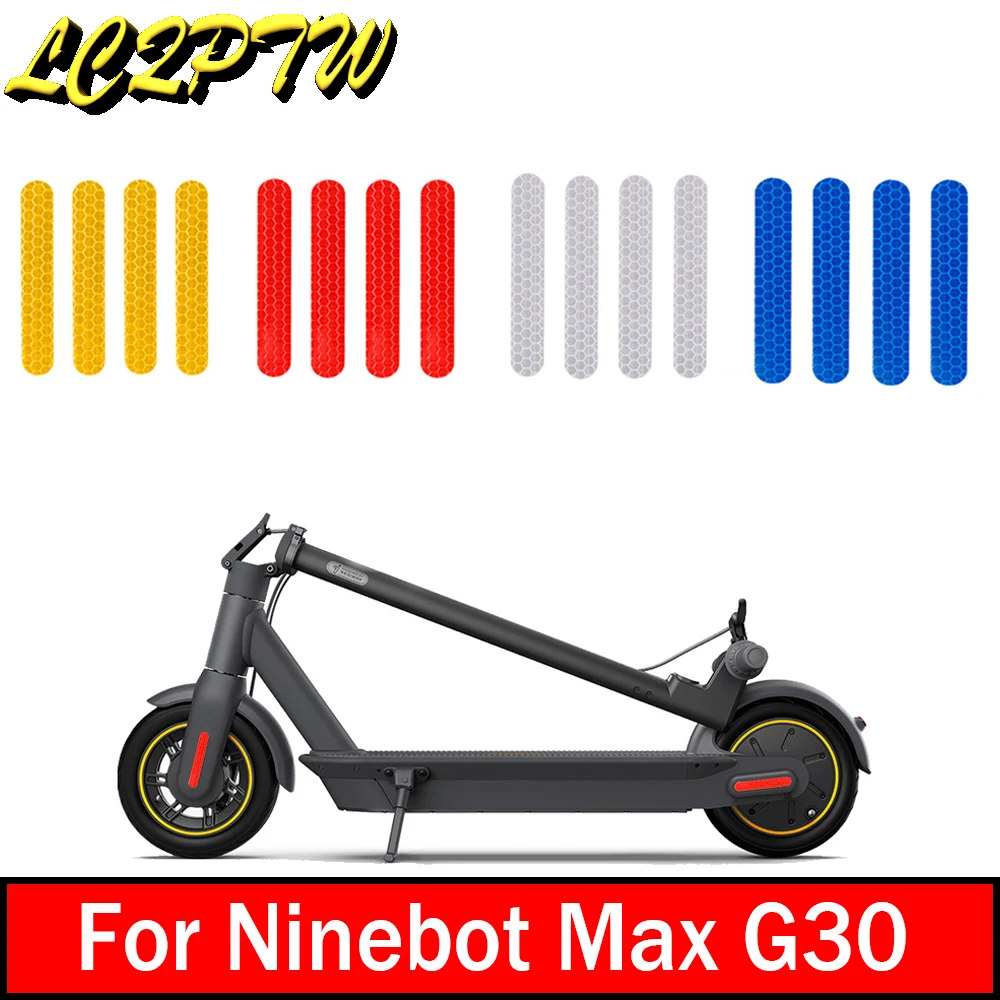 Front Rear Wheel Cover  Waterproof Reflective Sticker For Ninebot Max G30 Electric Scooter Warning Dustproof Reflective Sticker
