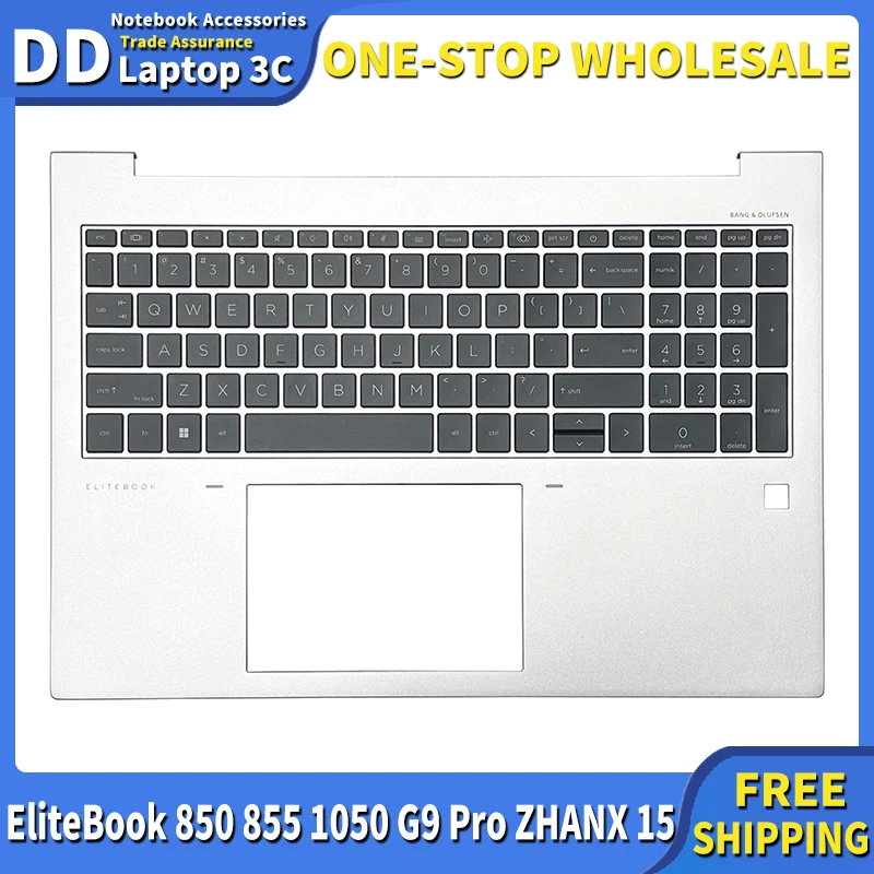 

Original New Laptop US Keyboard for HP EliteBook 850 855 1050 G9 Pro ZHANX 15 Palmrest Upper Top Cover Replacement N13904-001