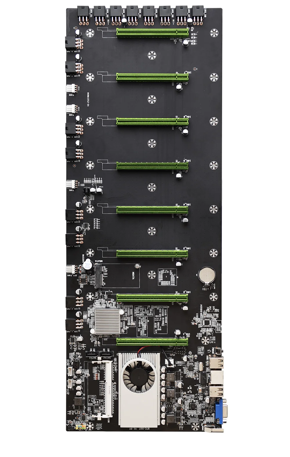 Bitcoin Card Mining Motherboard BTC-S37 Mining Motherboard CPU Set For  Miner HTC Video Card Slot