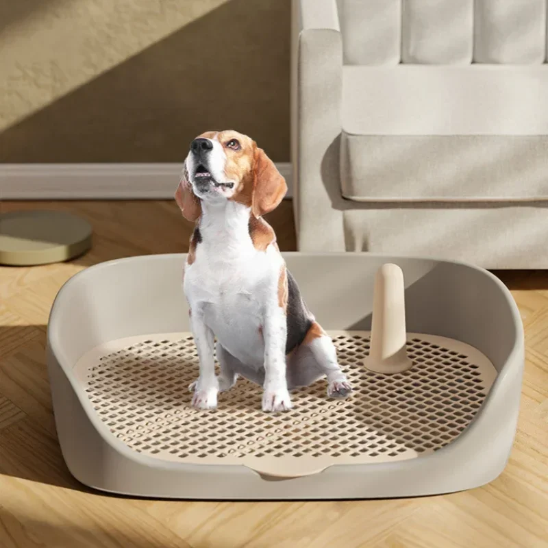 Pee Post For Dogs Outdoor Besga Dog Toilet With Mesh Grid - Detachable Litter Box Potty Tray For Indoor Puppy Training, Pink Dog Pad Holder