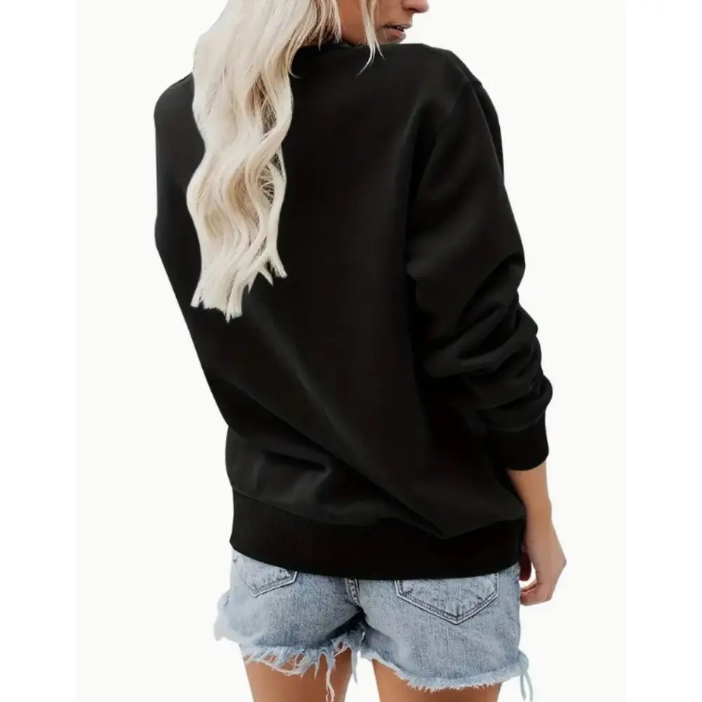 Christmas Tree Print Sweatshirt Casual Long Sleeve Crew Neck Sweatshirt Women's Clothing Thin Cotton Jumpers