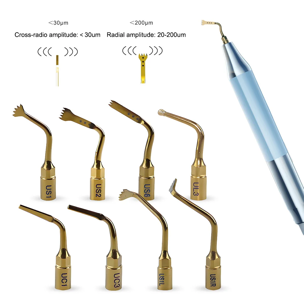 Dental-Piezosurgery-Spitzen der US/UL/UC/UI-Serie für Knochenschnitt & Sinuslift – Kompatibel mit Woodpecker Mectron