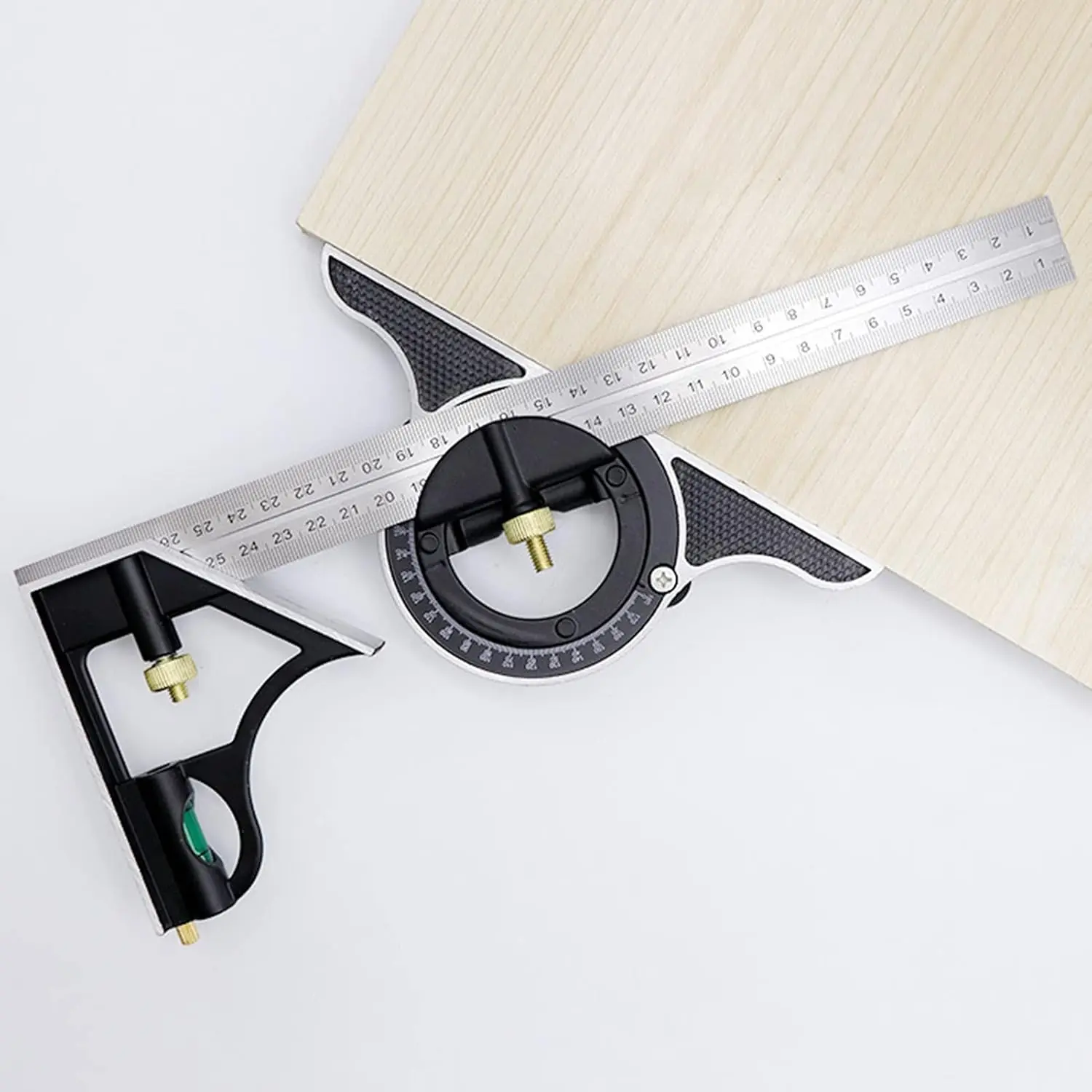 Multi-Function Precision Carpentry Tool - Adjustable Sliding Metal Ruler and Framing Square