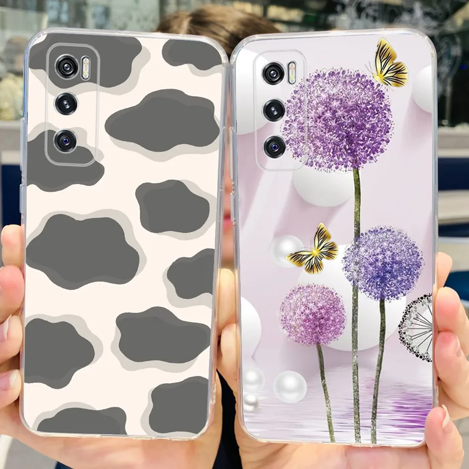 6.44 Clear Silicone Soft TPU Back Cover - Cute Astronaut Design