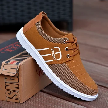 Hot Men's Brand Canvas Shoes Lightweight Sneakers Autumn Men Breathable Vulcanized Shoe Lace Up Work Footwear Man Drive Shoe