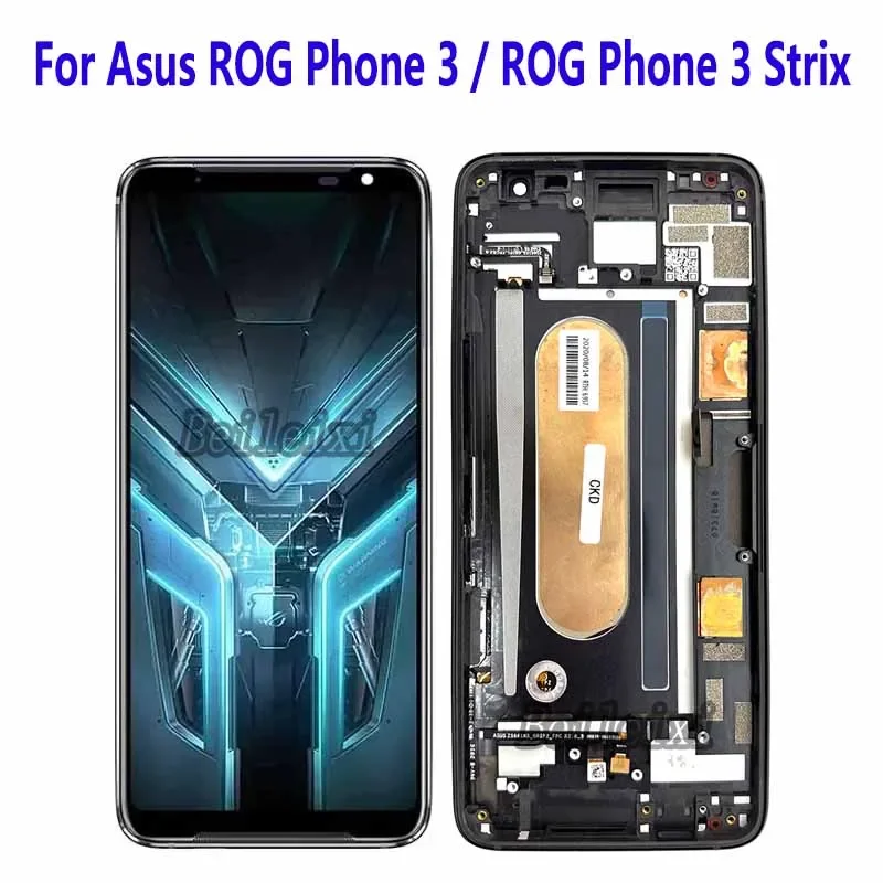 

For Asus ROG Phone 3 / 3 Strix ASUS_I003D ZS661KS I003DD I003D LCD Display Touch Screen Digitizer Assembly For Asus ROG 3