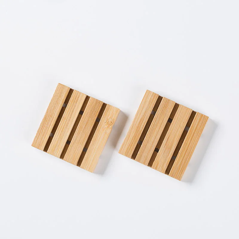 Creative bamboo soap box Simple wooden soap dish Essential oil rack Drain holder Soap Holder Shower Soap Tray Soap Dish Rack