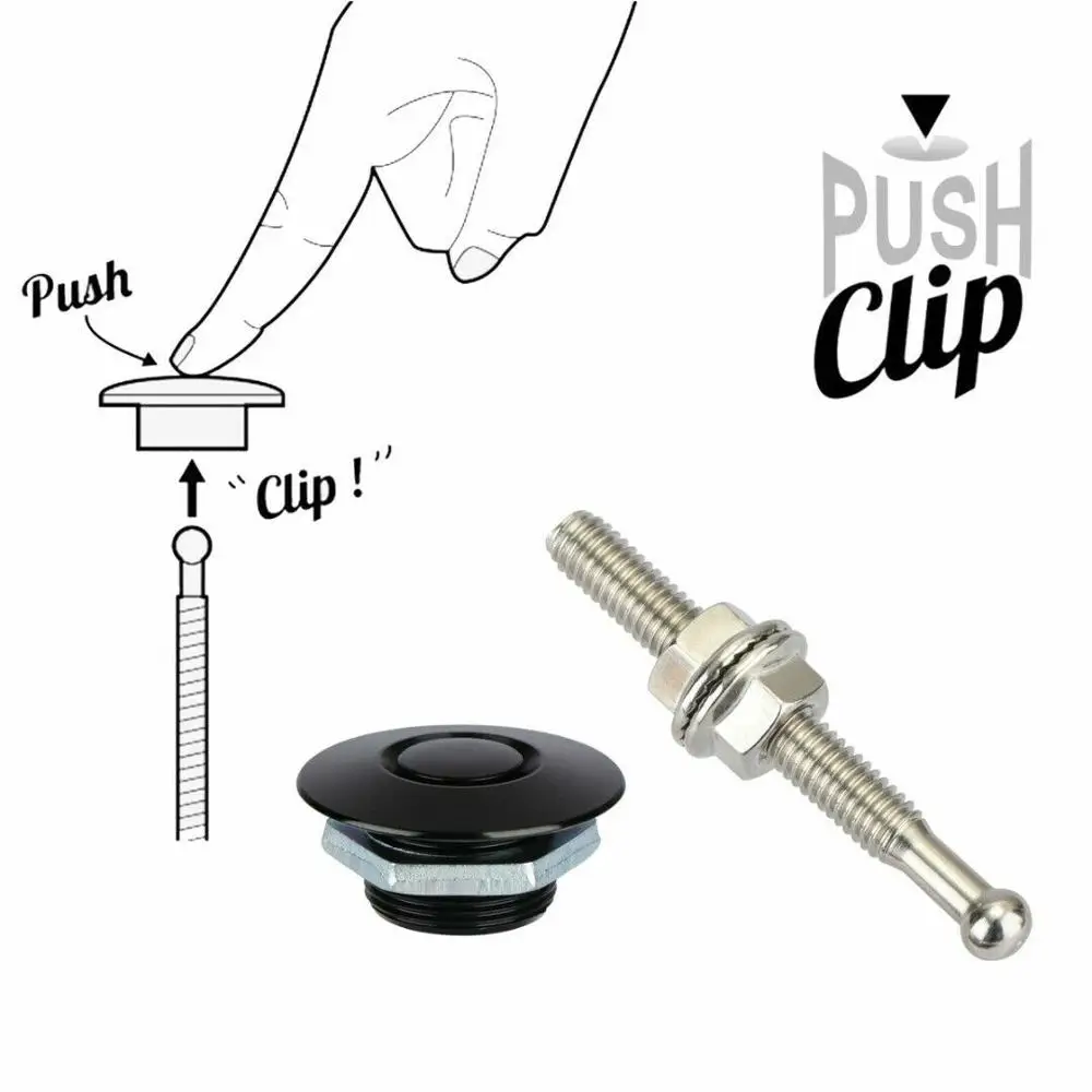 Hood Pins Lock 2Pcs Push Button Quick Release Hood Pins Bonnet Lock Clip Latch Bumper Universal