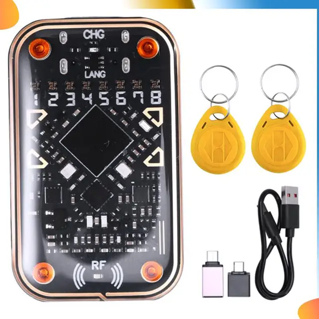 B48A Chameleon Ultra V2.0 Smart Card Emulator+2X5200 Keychain RFID Smart Chip Reader 125K 13.56M Card Decode NFC Duplicator 3