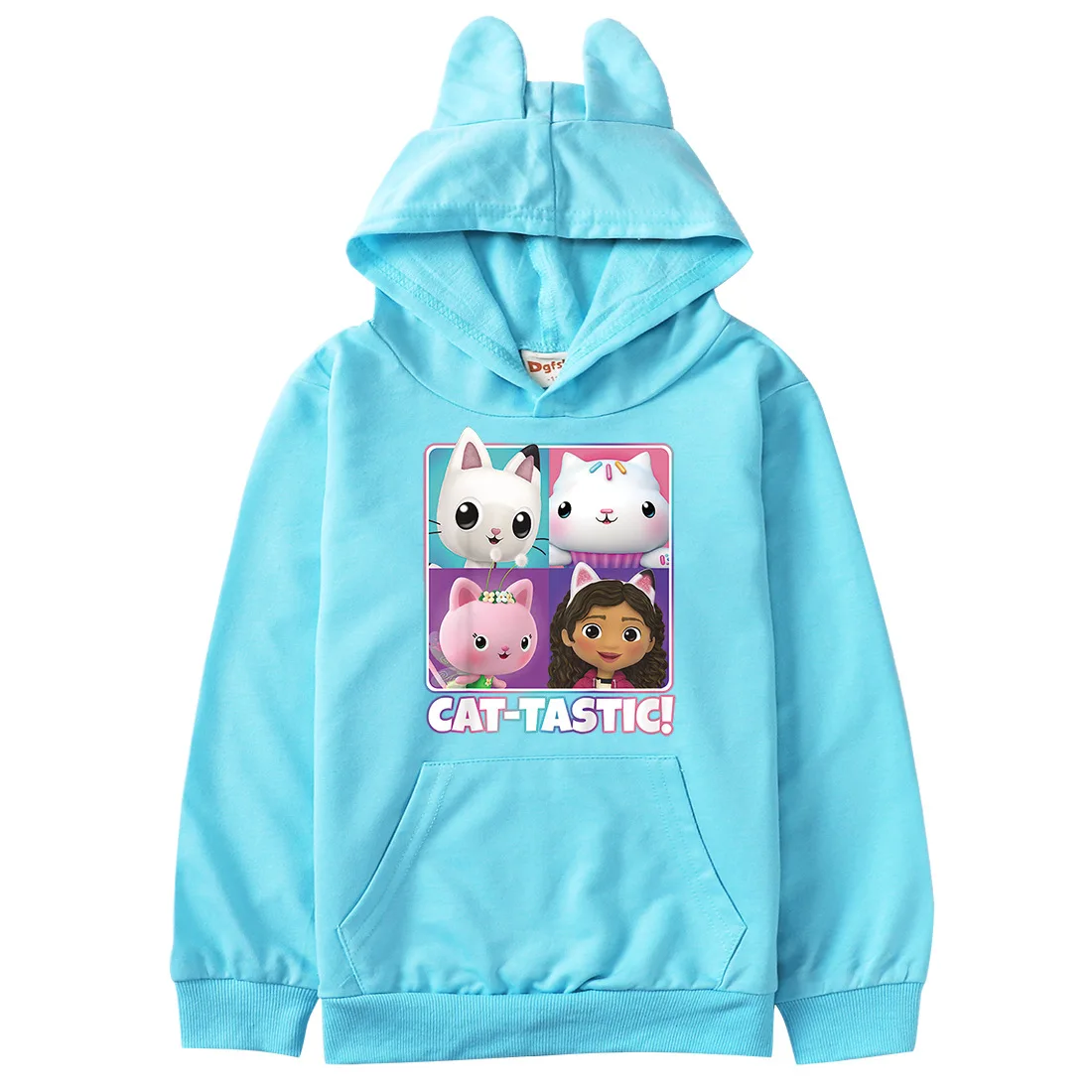 Em promoção! Aquarela Gabby Da Casa De Bonecas Gato Dos Desenhos Animados  De Impressão De Moletom Tops Para Meninas Kawaii Roupas De Crianças  Harajuku Capuz Casaco Agasalho