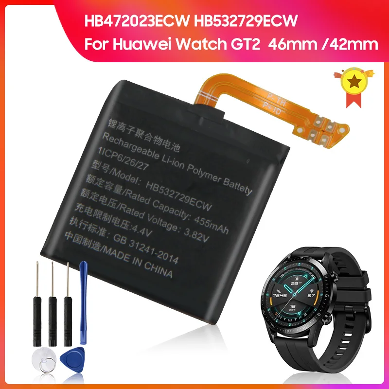 

Сменная батарея HB532729ECW для Huawei Watch GT2 GT 2 46 мм HB472023ECW для Huawei WATCH 2 GT2 42 мм + Инструменты