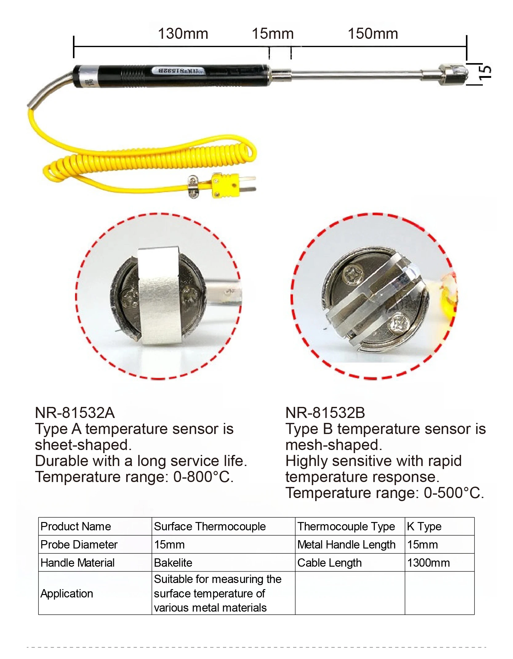 TM902C Handheld Digital Temperature Meter K Type Thermocouple Sensor for Liquid