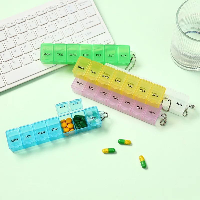 

5pcs 7 Days Pill Medicine Box Weekly Tablet Holder Storage Organizer Container Case Pill Box Splitters Pills Case Organizer