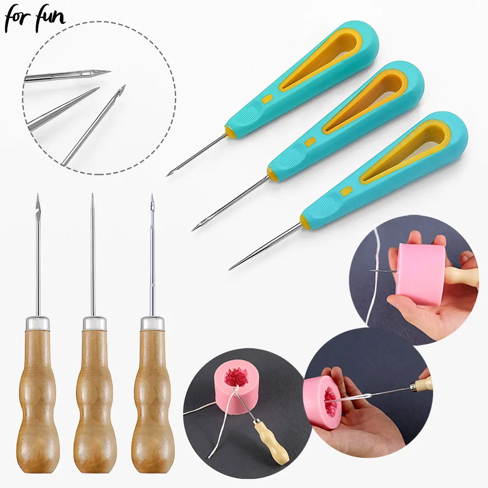For Fun DIY Candle Making Punch Tool Round Hole Cone Crochet Hand Drill for Silicon Mold Practical Gadget Candle Auxiliary Tools