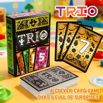 TRIO Strategic Card Board Game Gioco da Tavolo Interattivo per Famiglie e Feste per 3-6 Giocatori Gioco di Carte Multi-Giocatore per Bambini e Adulti