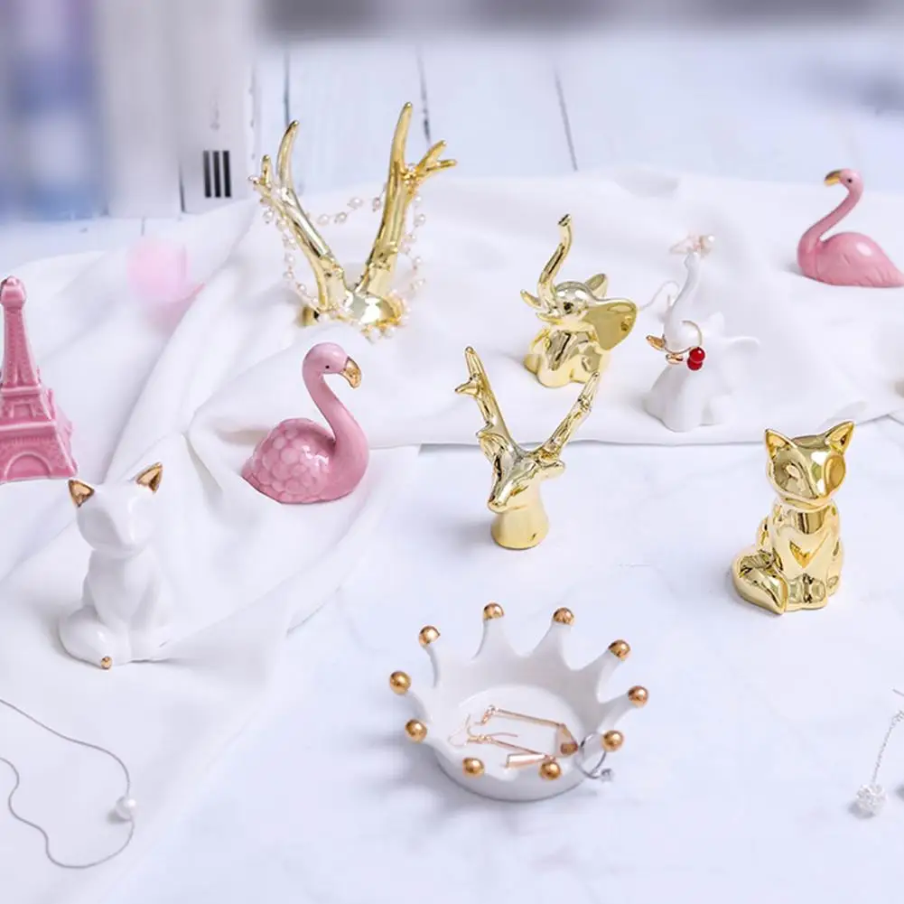 

Cute Stunning Visual Effect Adorable 8 Styles Mini Cute Animal Sculpture Ornament Gift Animal Statue Wide Application