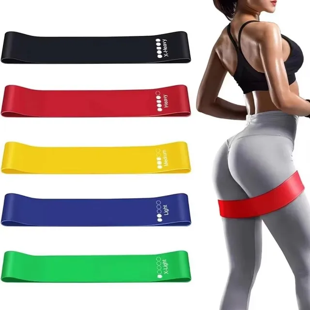 1/2/3/4/5pcs Resistance Bands Yoga Band Fitness Exercise Training Hip Tension Band Leg Squat Dance Elastic Loop Stretch Band