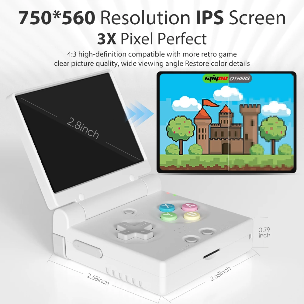 Miyoo Mini Flip Portable Retro Handheld Game Console Ips Screen_voghion.com