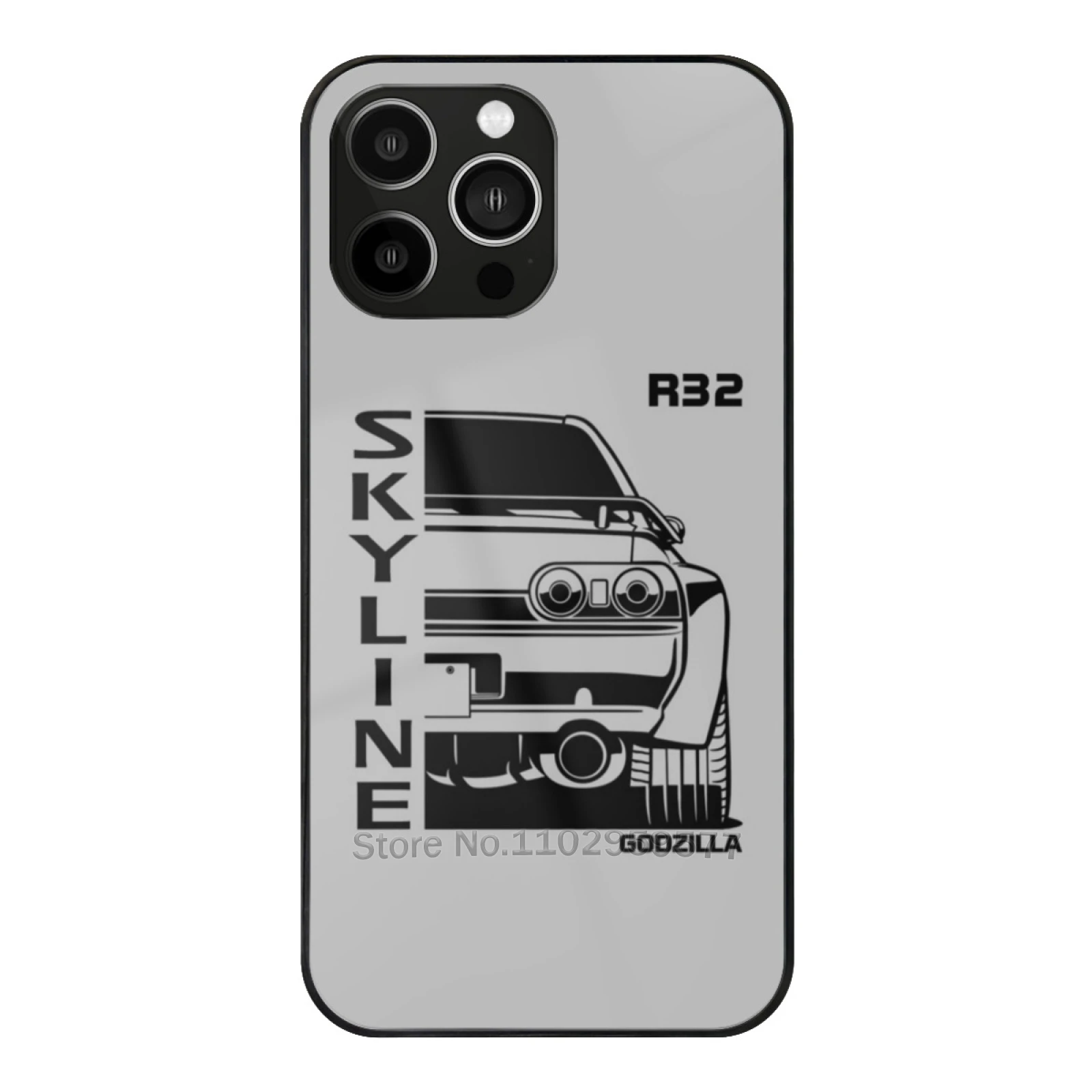 

R32 Skyline Gtr Japanese Racecar Car Car Lover Car Guy Car Fan Tempered Glass Case For Iphone 11 12 13 14 15 Pro Max Mini 7 8 X