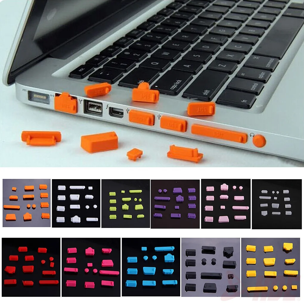 Universal Laptop Dustproof and Waterproof USB Port Covers - 16-Piece Set