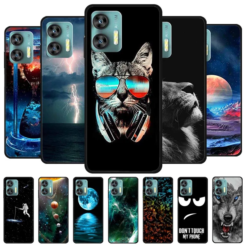 Black Cool Cat Silicone Soft TPU Shockproof Phone Case