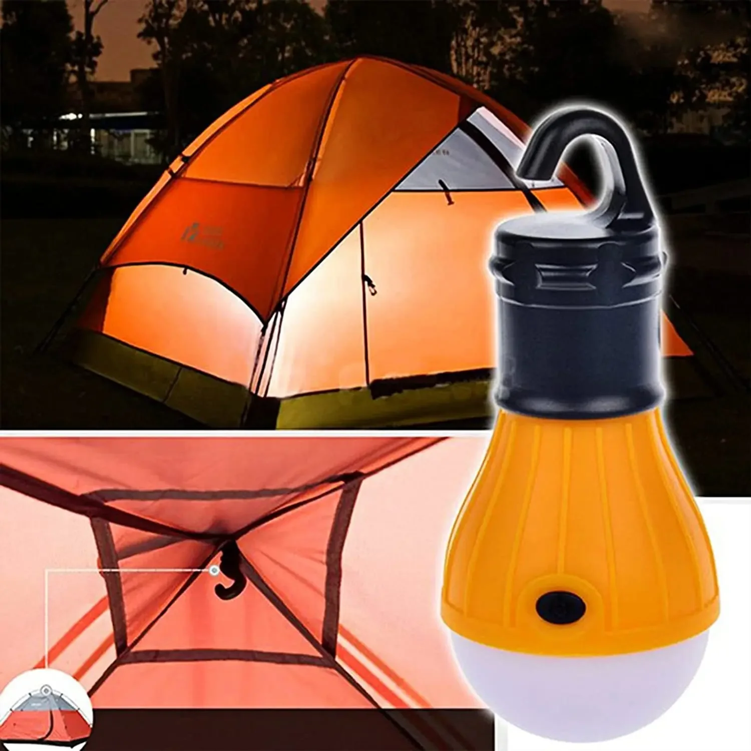 

Portable Lighting Lantern Tent Bulb Emergency Lamp Waterproof Hanging Flashlight Camping Light AAA Batteries Powered Bombillas