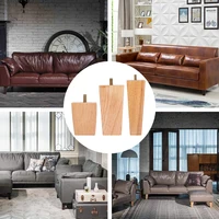 4PCS Solid Wood Furniture Legs 6/10/15cm Chair Bed Table Cabinet Heightening Parts Furniture Foot Replacement Accessories 5