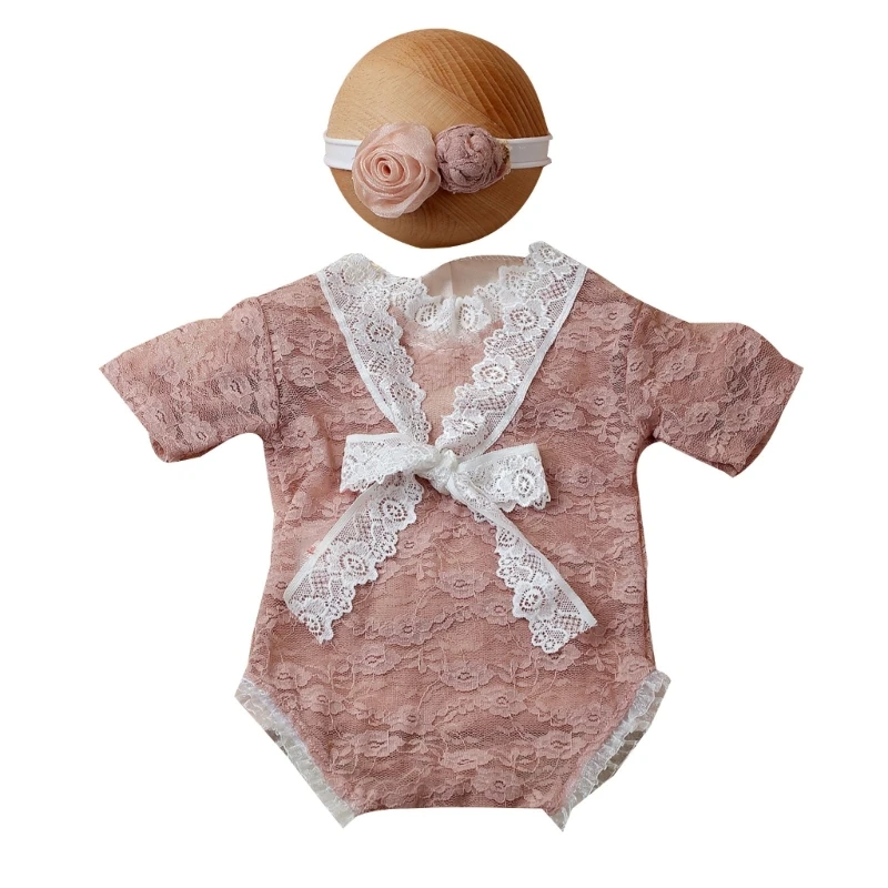 

Newborn Picture Outfit Infant Photography Lace Romper Newborn Photography Props Girl Outfits Baby Photoshoot Photo