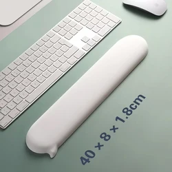 Ergonomic Silicone Wrist Rest Pad (Long white)