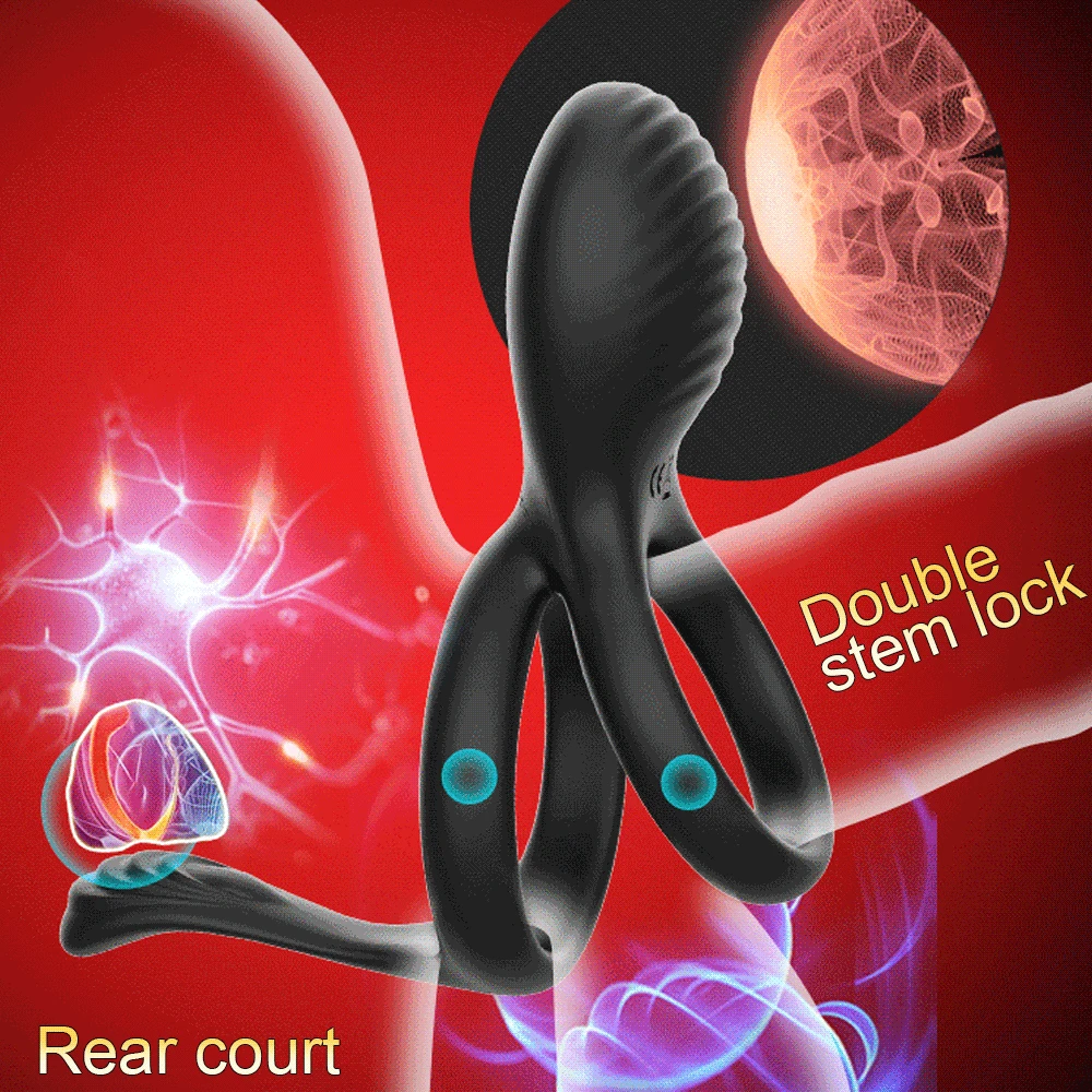 Vibratore wireless e anello erezione in silicone per uomo_voghion.com