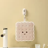 Cute Hanging Hand Towel Coral Fleece Absorbent Towel Kitchen Cleaning Cloth Bathroom Quick Drying Square Towel Home Hand Towel 5