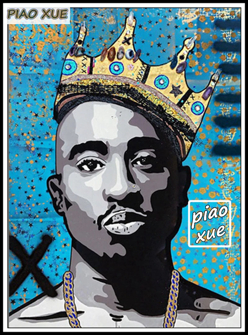 絵画 2pac Tupac Shakur-ダイヤモンド絵画アートクロスステッチ,west海岸