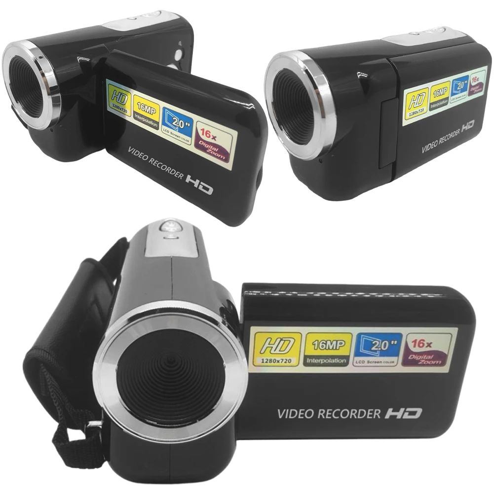 USB 케이블이 포함된 16MP 720P 휴대용 DV 캠코더 디지털 캠코더 2.0인치 TFT 컬러 스크린 학생 청소년을 위한 16X 디지털 줌