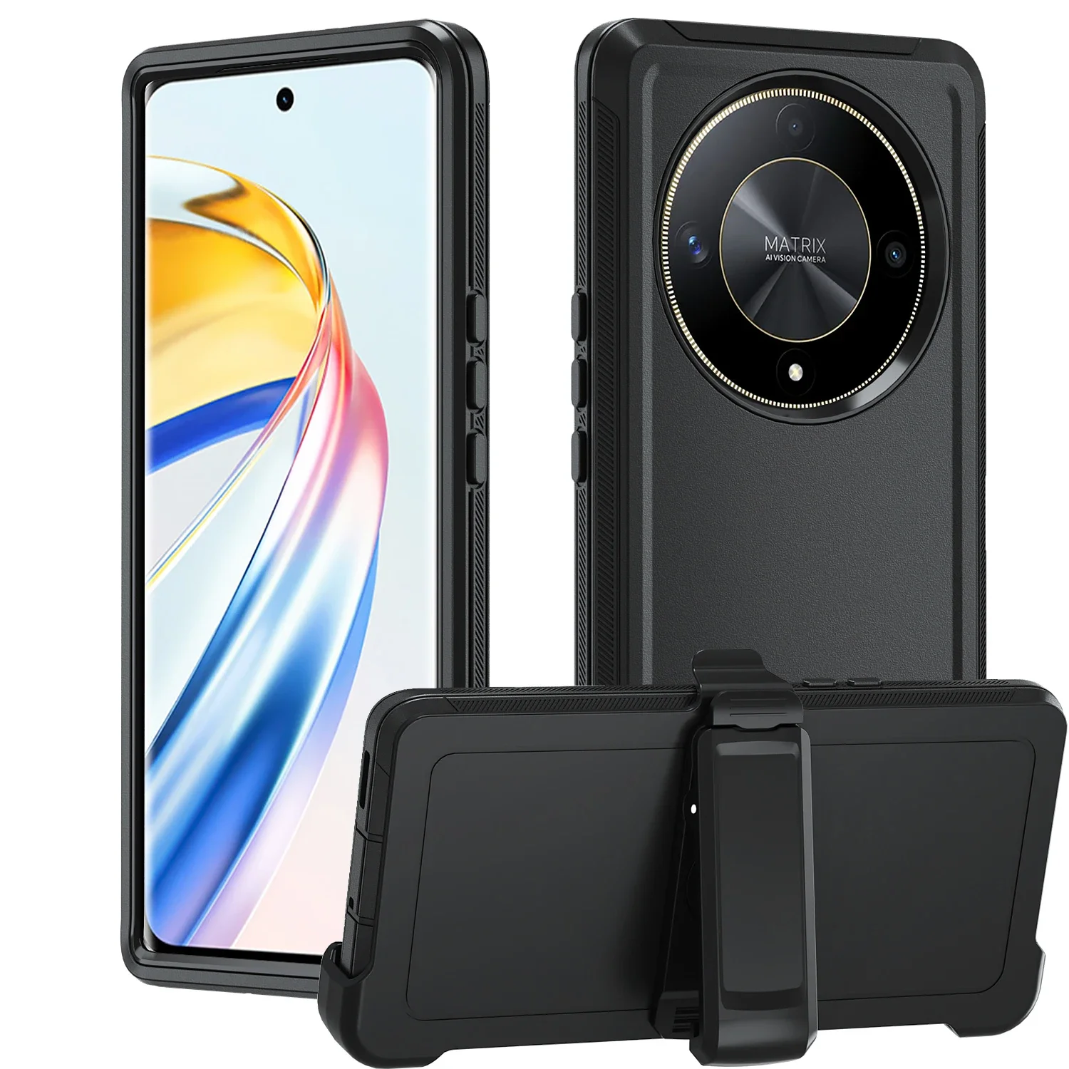 Premium 3-in-1 Protective Armor Box Case with Belt Clip