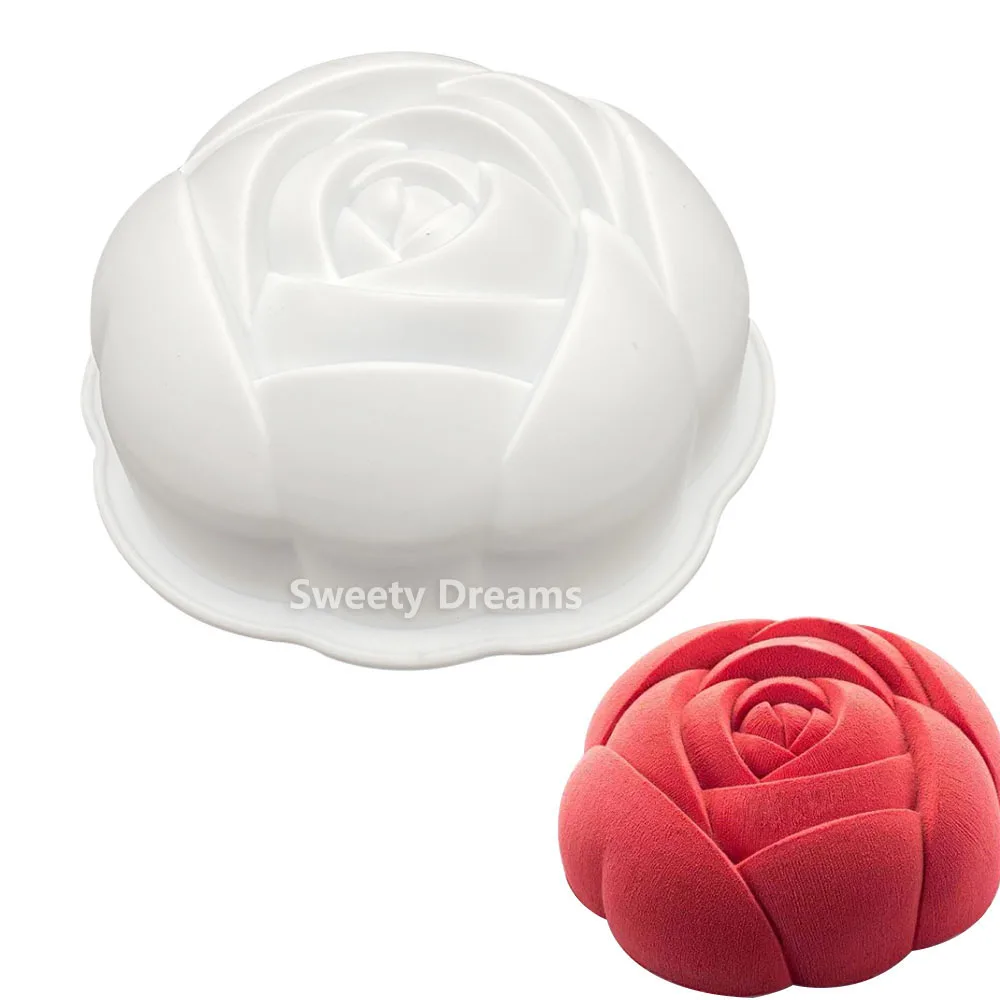 

Rose Flower Silicone Mold For Cake Tray Moulds Mousse Dessert Decorating Pastry Pan Bakeware Valentine's Day Tools Baking Mold