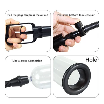Manual Penis Enlarger Penis Pump Enhancement Extender Sex Toys For Men Male Masturbators Trainer Vacuum Pump Adult Trainer Tool 4